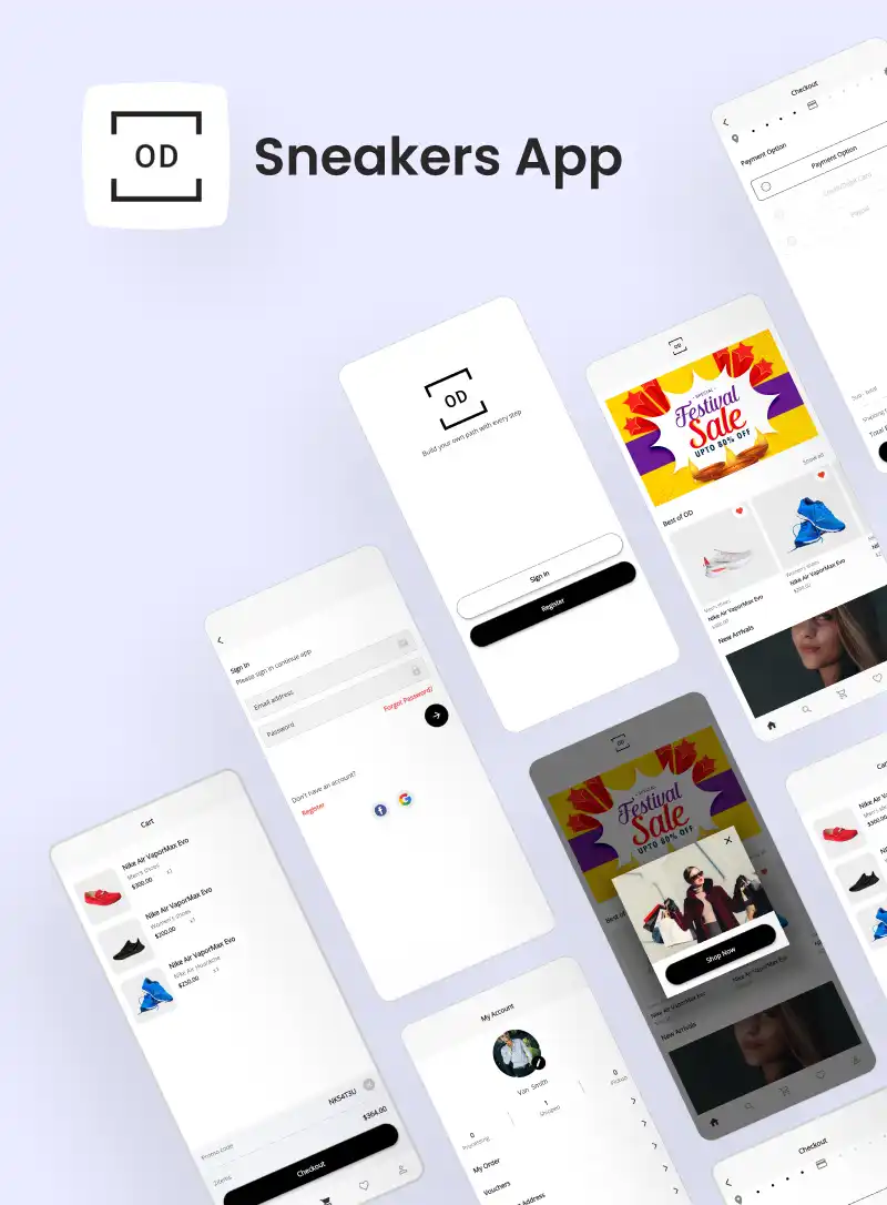 Sneakers Shopping App Flutter UI Kit Free Sneaker App Iqonic Desig